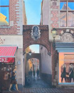 The Painting Early Evening In Brugge By Alex Vishnevsky